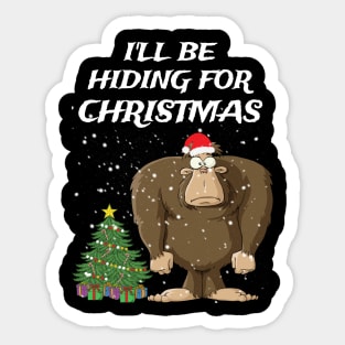 Bigfoot Christmas Sticker